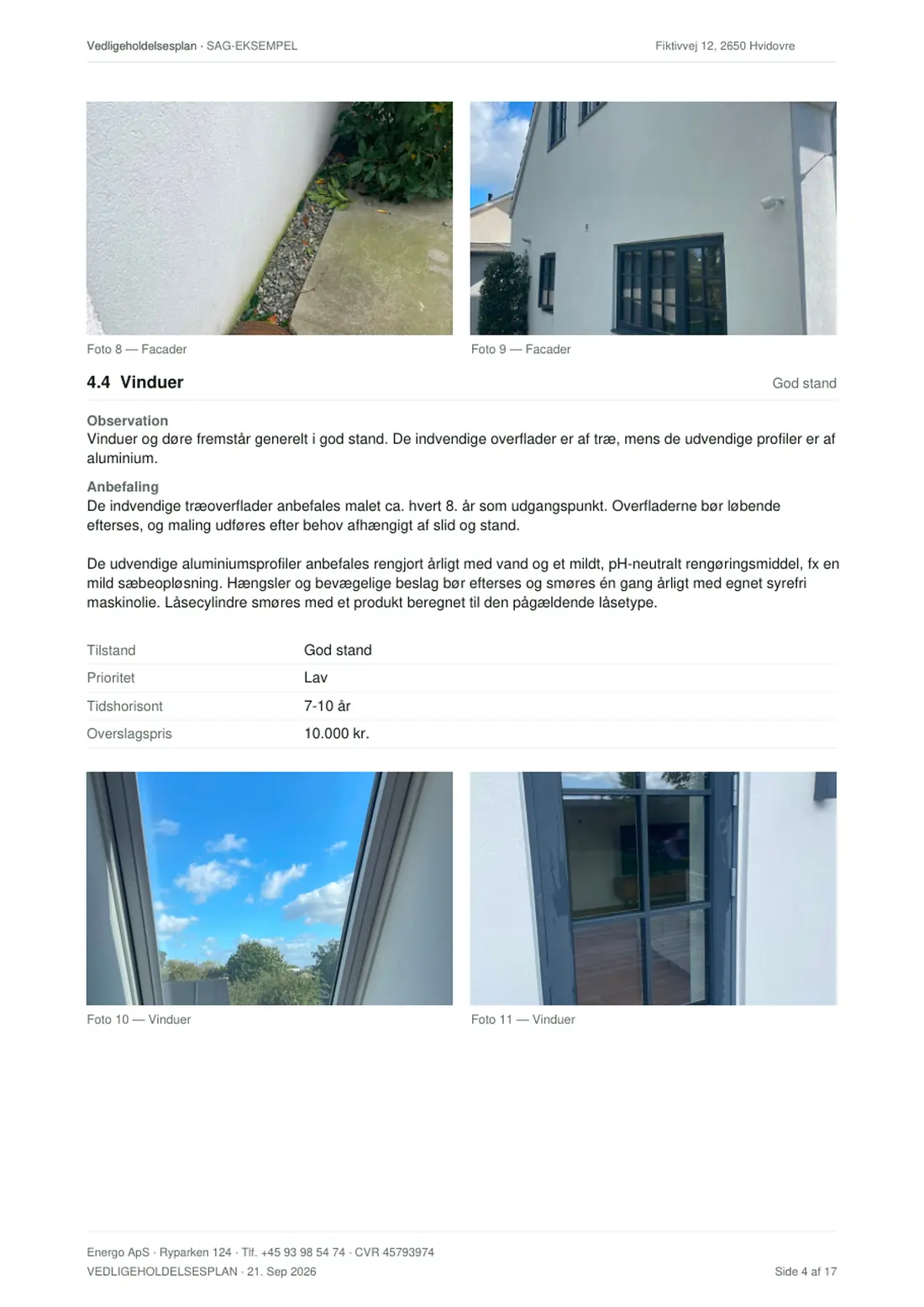 Eksempel på vedligeholdelsesplan, side 5 af 18