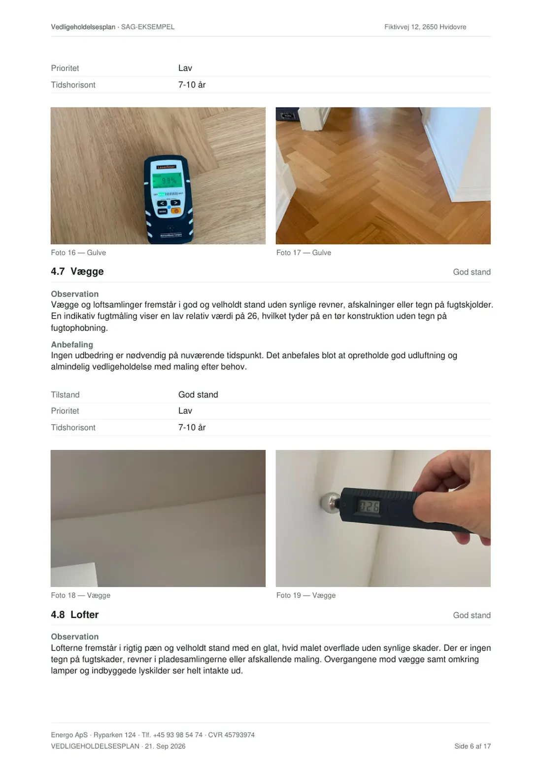 Eksempel på vedligeholdelsesplan, side 7 af 18