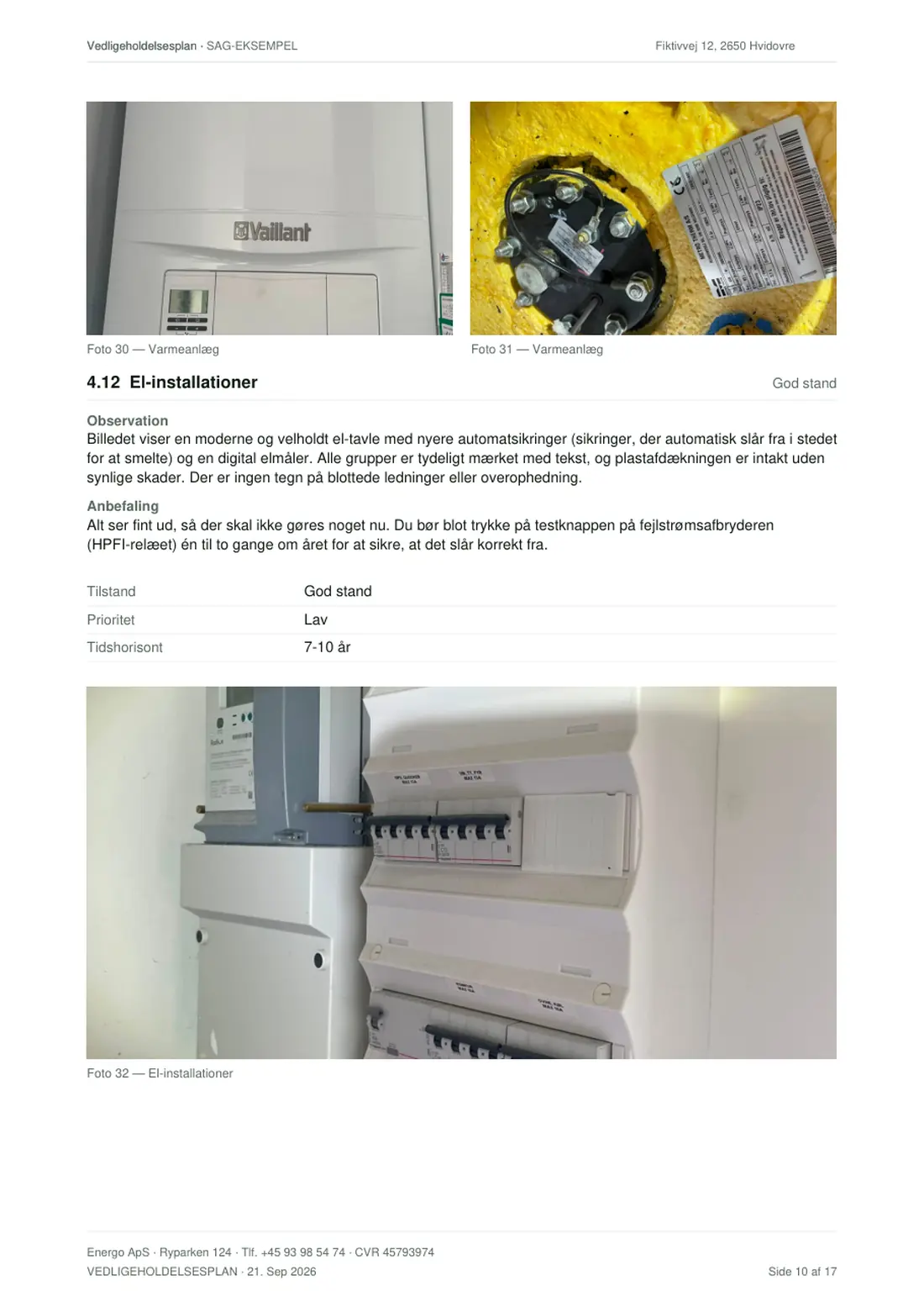 Eksempel på vedligeholdelsesplan, side 11 af 18