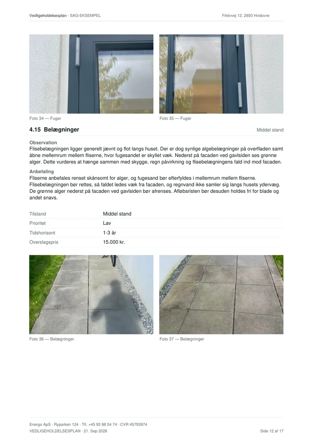 Eksempel på vedligeholdelsesplan, side 13 af 18